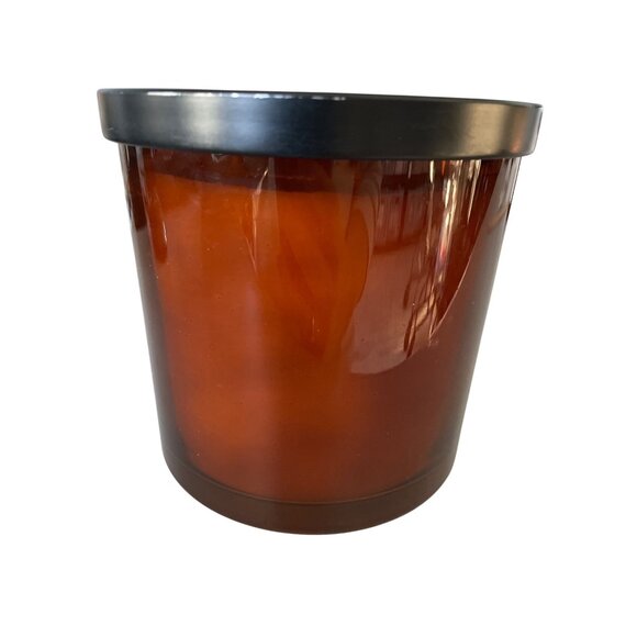 Leoben Vanilla Cedarwood 3-Wick 24oz Soy Wax Candle Essential Oils Amber Jar - Picture 3 of 7